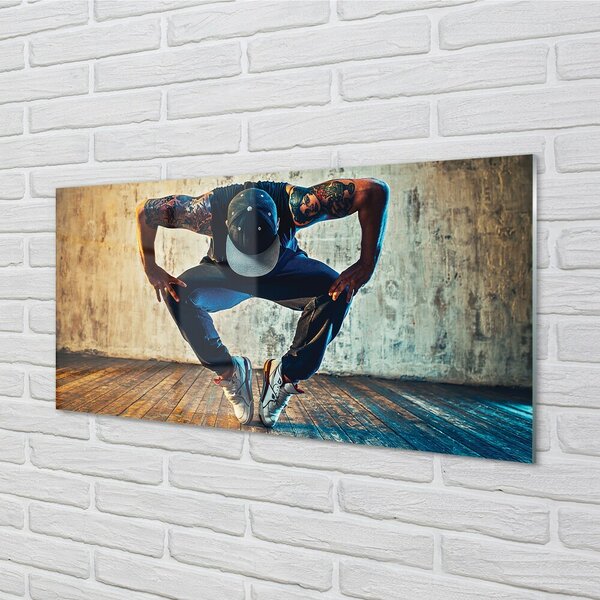 Sklenený obraz Muž hip-hop 100x50 cm 2 Prívesky