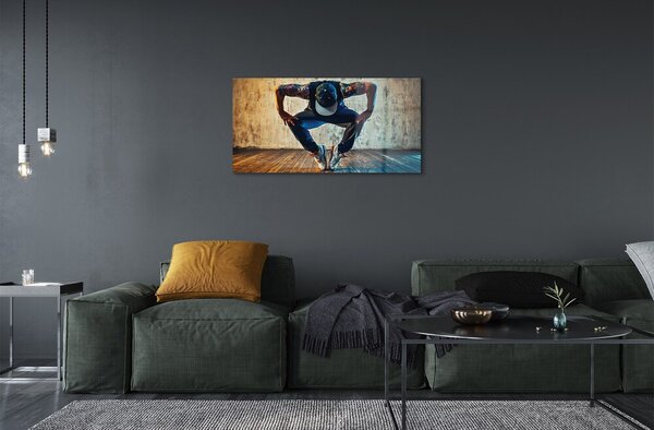 Sklenený obraz Muž hip-hop 100x50 cm 2 Prívesky
