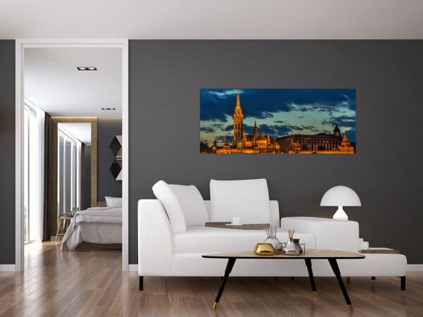 Obraz osvetlenej stavby (120x50 cm)