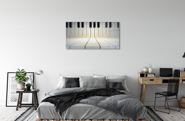 Obraz na skle klávesy klavíra 100x50 cm 2 Prívesky