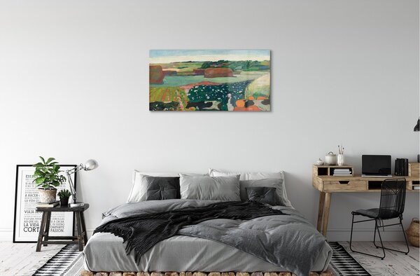 Obraz na skle Art maľované pohľad vidieka 100x50 cm 2 Prívesky