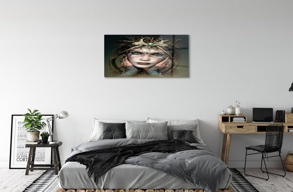 Sklenený obraz Ženské modré oči 100x50 cm 2 Prívesky