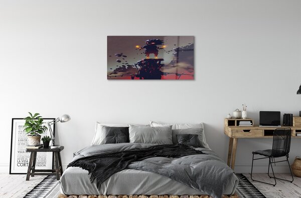 Sklenený obraz Formulár dym oheň 100x50 cm 2 Prívesky