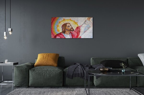 Sklenený obraz mozaika Jesus 120x60 cm 2 Prívesky