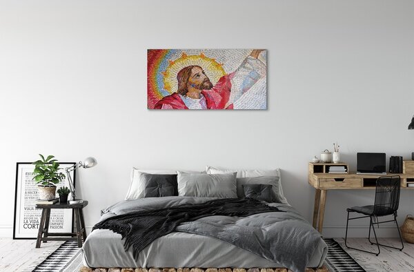 Sklenený obraz mozaika Jesus 120x60 cm 2 Prívesky