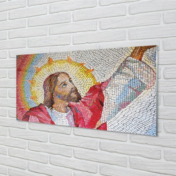 Sklenený obraz mozaika Jesus 120x60 cm 2 Prívesky