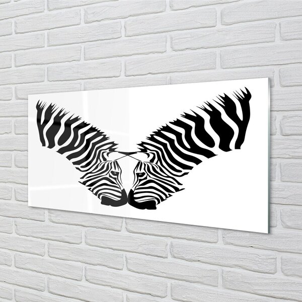 Sklenený obraz zrkadlo zebra 120x60 cm 2 Prívesky