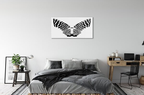 Sklenený obraz zrkadlo zebra 120x60 cm 2 Prívesky
