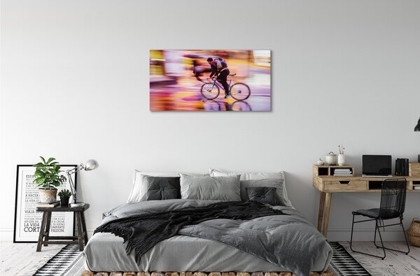 Obraz na skle Bike svetla muža 100x50 cm 2 Prívesky