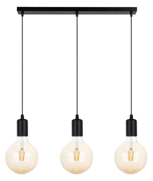 Luster na lanku MIROS 3xE27/60W/230V čierna