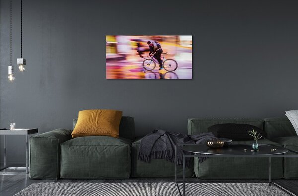 Obraz na skle Bike svetla muža 100x50 cm 2 Prívesky