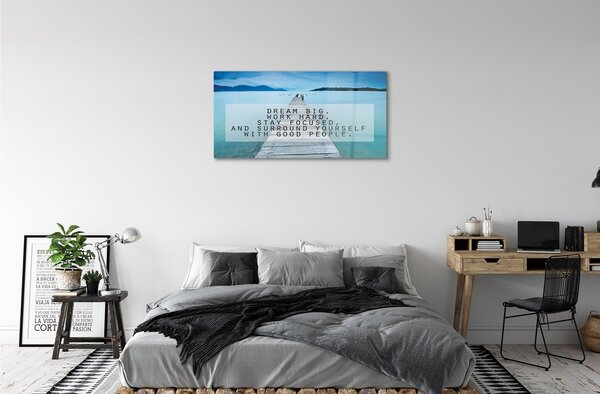 Obraz na skle sea panorama 100x50 cm 2 Prívesky