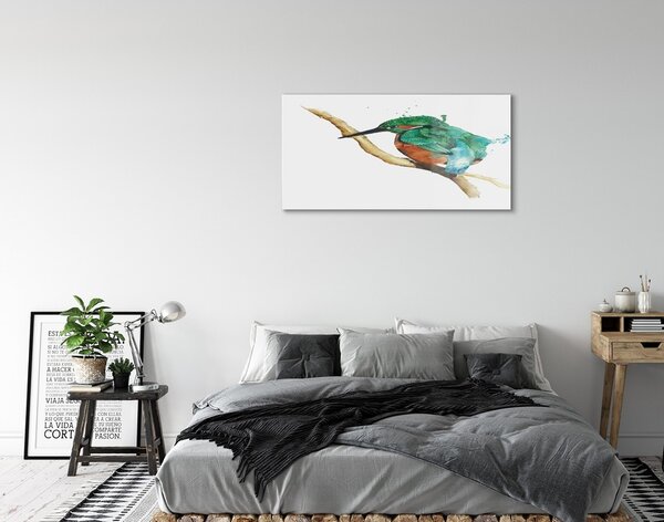 Sklenený obraz Farebné maľované papagáj 100x50 cm 2 Prívesky