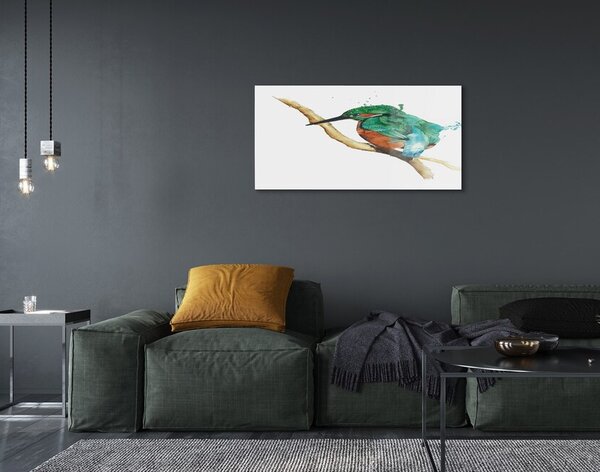 Sklenený obraz Farebné maľované papagáj 100x50 cm 2 Prívesky