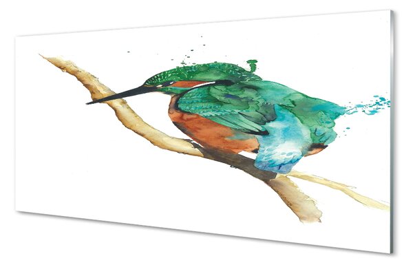 Sklenený obraz Farebné maľované papagáj 100x50 cm 2 Prívesky