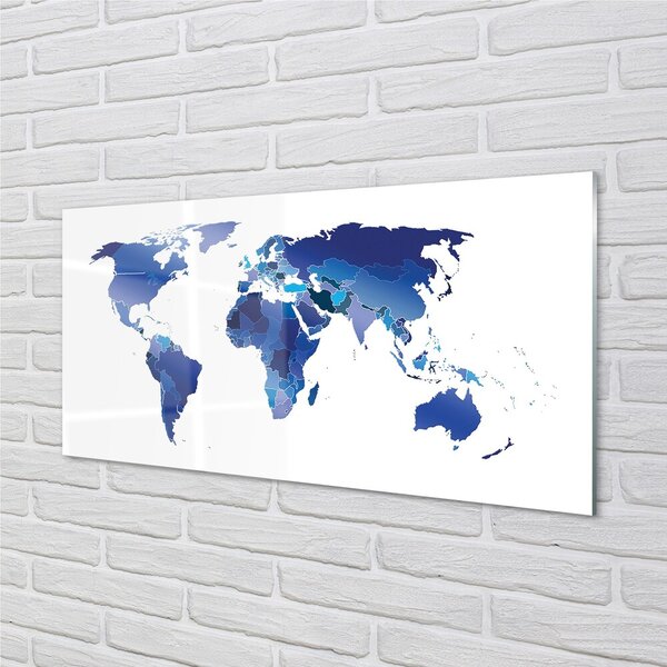 Sklenený obraz modrá mapa 100x50 cm 2 Prívesky