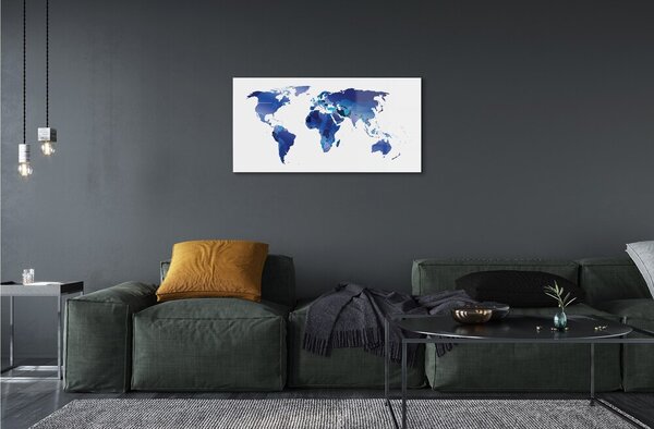 Sklenený obraz modrá mapa 100x50 cm 2 Prívesky