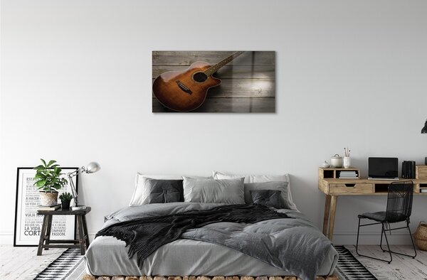 Obraz na skle gitara 100x50 cm 2 Prívesky