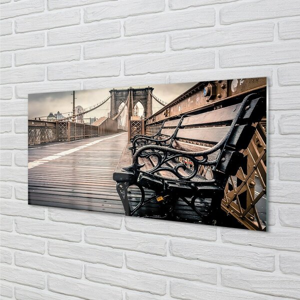Sklenený obraz most bench 100x50 cm 2 Prívesky