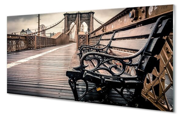 Sklenený obraz most bench 100x50 cm 2 Prívesky