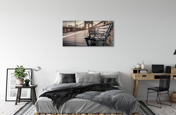 Sklenený obraz most bench 100x50 cm 2 Prívesky