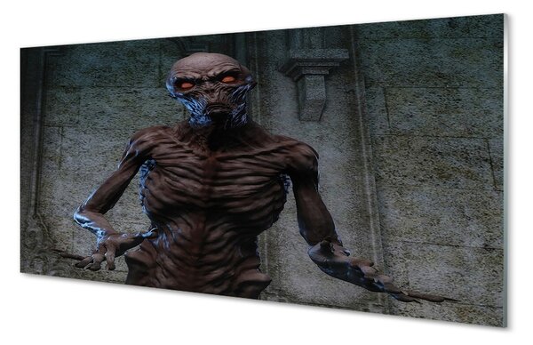 Sklenený obraz Strašná postava v budove 100x50 cm 2 Prívesky