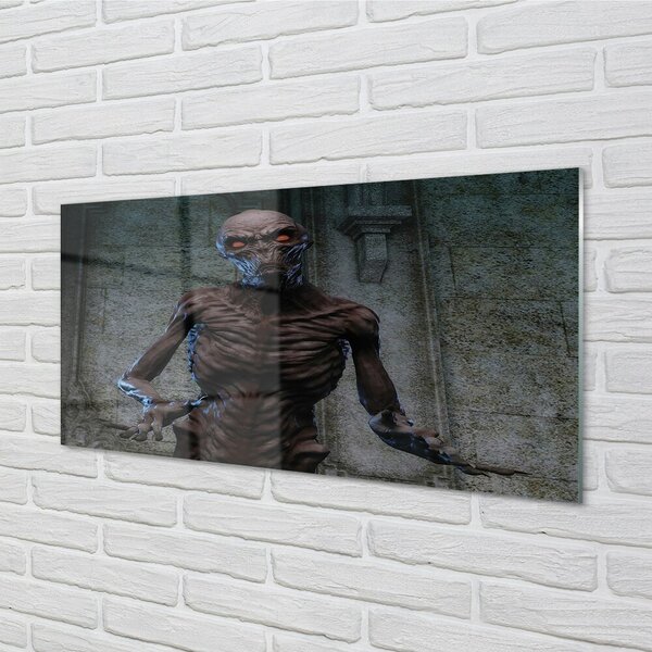 Sklenený obraz Strašná postava v budove 100x50 cm 2 Prívesky
