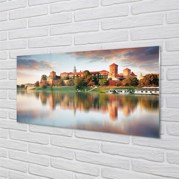 Sklenený obraz Krakow hrad rieka 100x50 cm 2 Prívesky