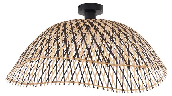 Art Deco stropné svietidlo čierne bambusové 60 cm - Alka