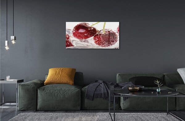 Obraz na skle mokré čerešne 100x50 cm 2 Prívesky