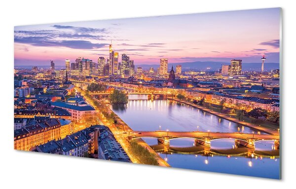 Sklenený obraz Berlín nočné panorama 100x50 cm 2 Prívesky