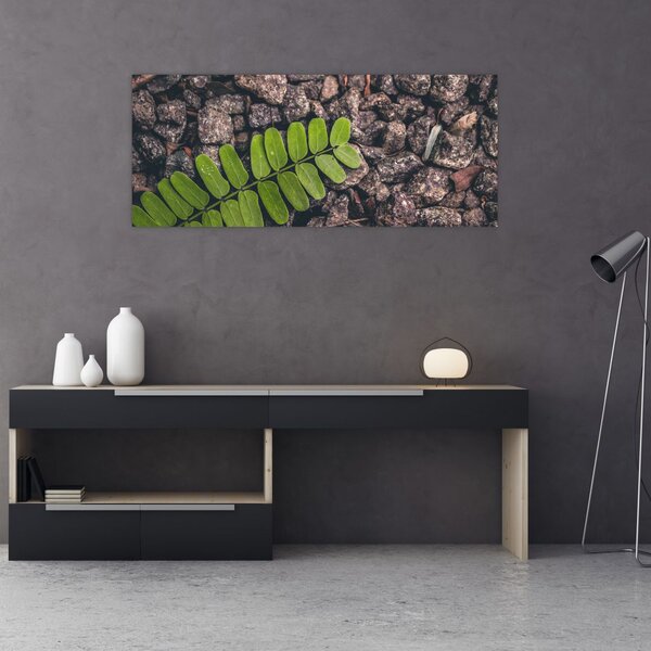 Obraz zelenej rastliny (120x50 cm)