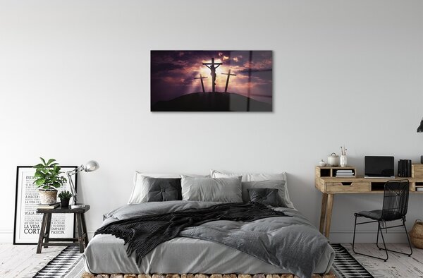 Sklenený obraz Jesus cross 100x50 cm 2 Prívesky