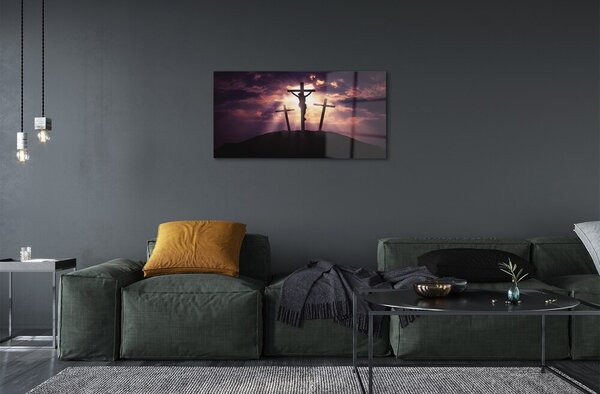 Sklenený obraz Jesus cross 100x50 cm 2 Prívesky