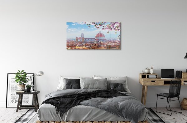 Sklenený obraz Taliansko katedrála panoráma v noci 100x50 cm 2 Prívesky