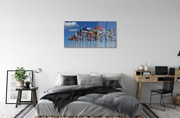 Sklenený obraz rôzne vlajky 100x50 cm 2 Prívesky