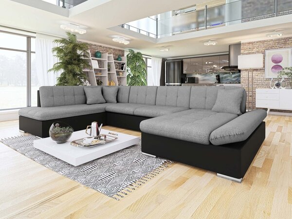 Mirjan24 Rohová sedačka Genero, Dostupné poťahy: Soft 011 (čierna) ekokoža + Soul 17, Strana: Pravá - U 5903211400148