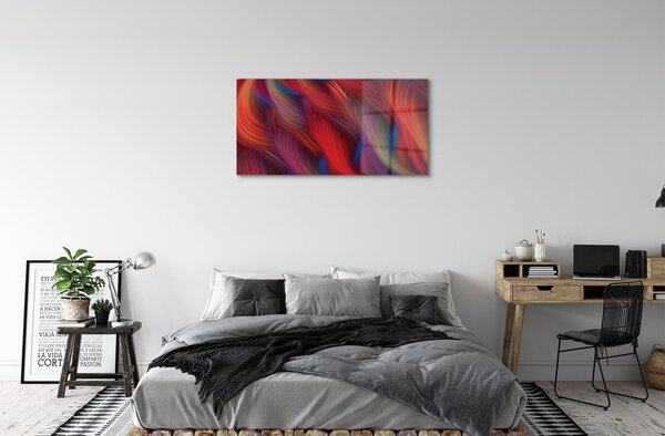 Sklenený obraz Farebné pruhy fraktály 100x50 cm 2 Prívesky