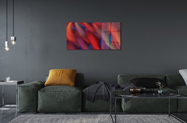 Sklenený obraz Farebné pruhy fraktály 100x50 cm 2 Prívesky