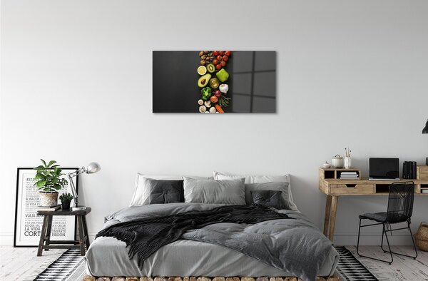 Obraz na skle Citrón avokádo mrkva 100x50 cm 2 Prívesky