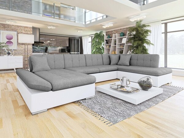 Mirjan24 Rohová sedačka Genero, Dostupné poťahy: Soft 017 (biela) ekokoža + Soul 17, Strana: Ľavá - U 5903211400131