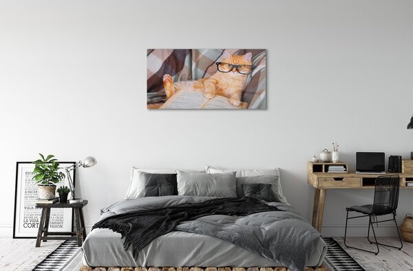 Sklenený obraz čitateľ cat 100x50 cm 2 Prívesky