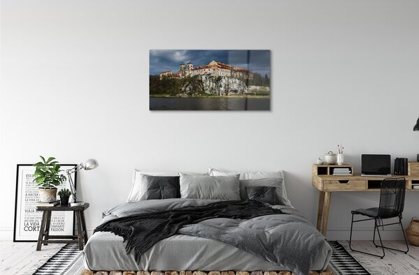 Sklenený obraz Krakow castle River 100x50 cm 2 Prívesky