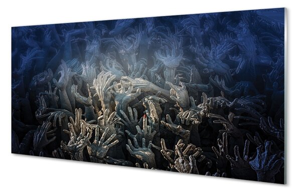 Sklenený obraz Hands modré svetlo 100x50 cm 2 Prívesky