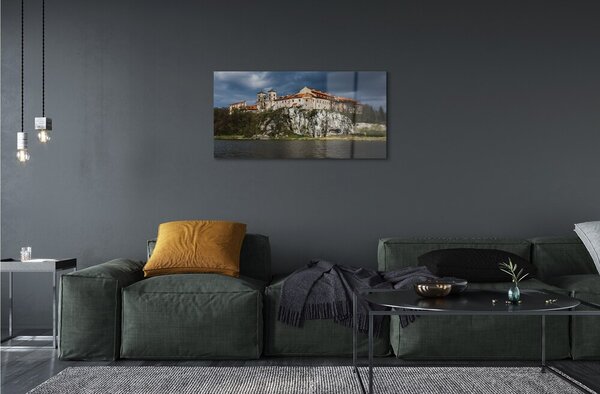 Sklenený obraz Krakow castle River 100x50 cm 2 Prívesky