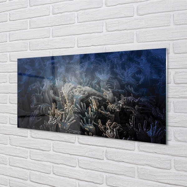 Sklenený obraz Hands modré svetlo 100x50 cm 2 Prívesky