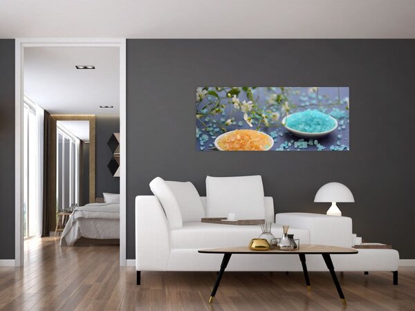 Obraz farebnej morskej soli (120x50 cm)
