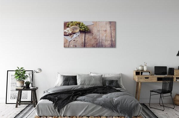 Obraz na skle Poháre hroznového orechov 100x50 cm 2 Prívesky