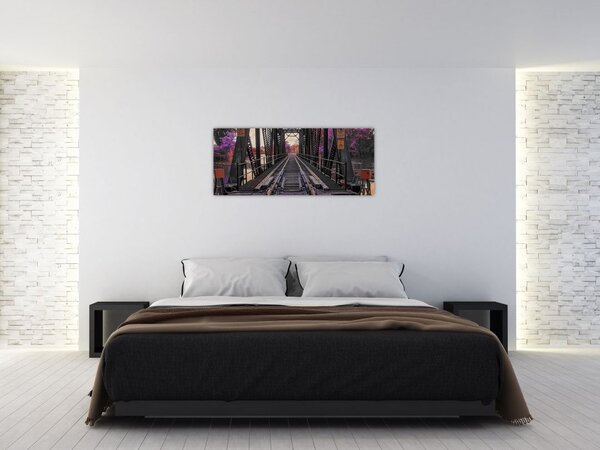 Obraz železničného mosta (120x50 cm)