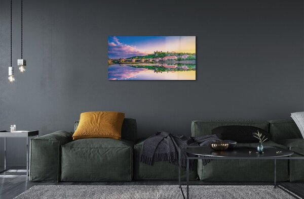 Sklenený obraz rieka Nemecko Sunset 100x50 cm 2 Prívesky